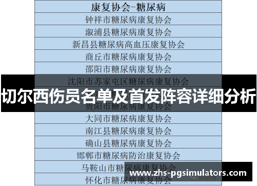 切尔西伤员名单及首发阵容详细分析